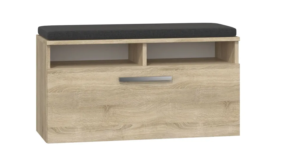 Scarpiera con seduta 85x46x35 cm rovere chiaro SCAT4