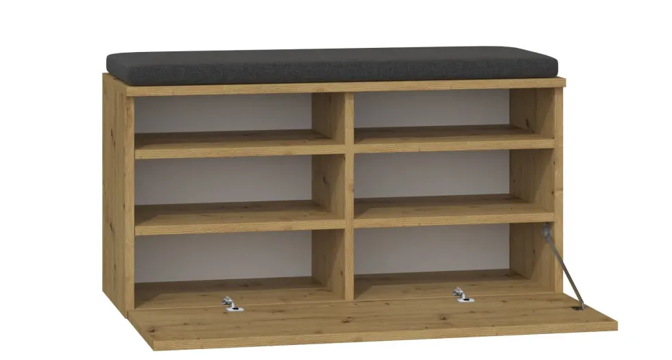 Scarpiera con seduta 85x46x35 cm rovere SCAT4