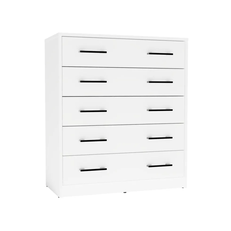 Scarpiera grande 74x84,5 cm con 5 ante a ribalta bianco SCAT8