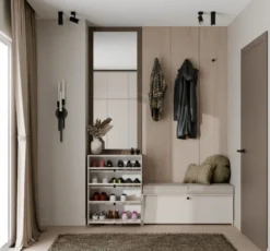 Scarpiera ingresso moderna 66x85cm beige cashmere SCAT9