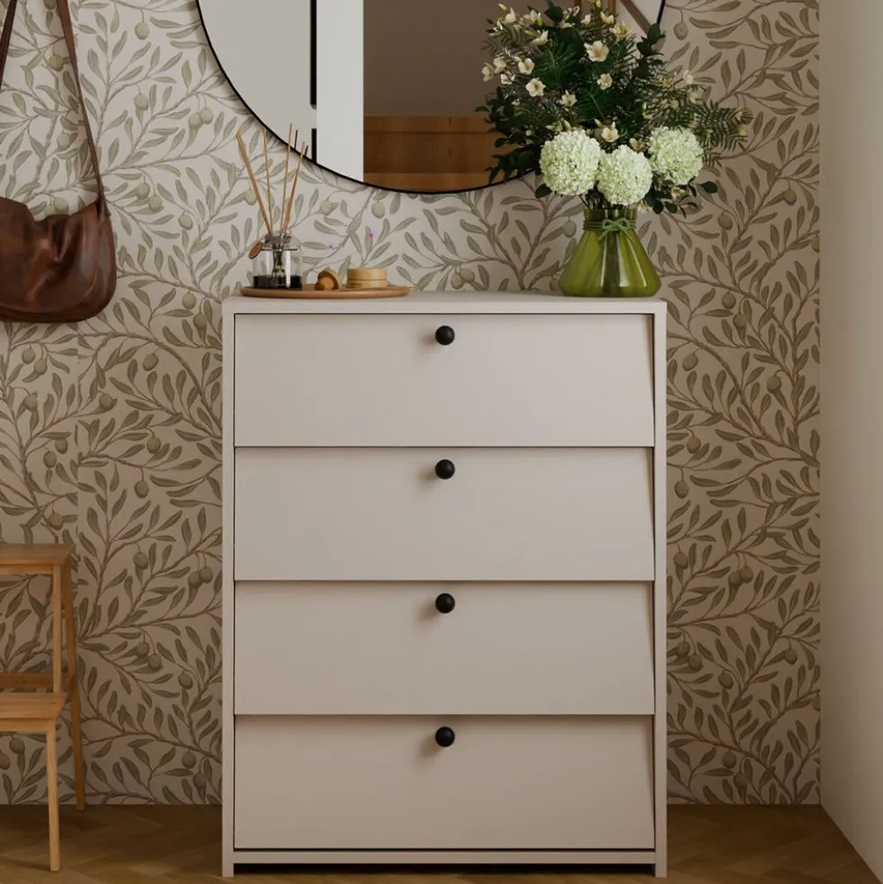 Scarpiera ingresso moderna 66x85cm beige cashmere SCAT9
