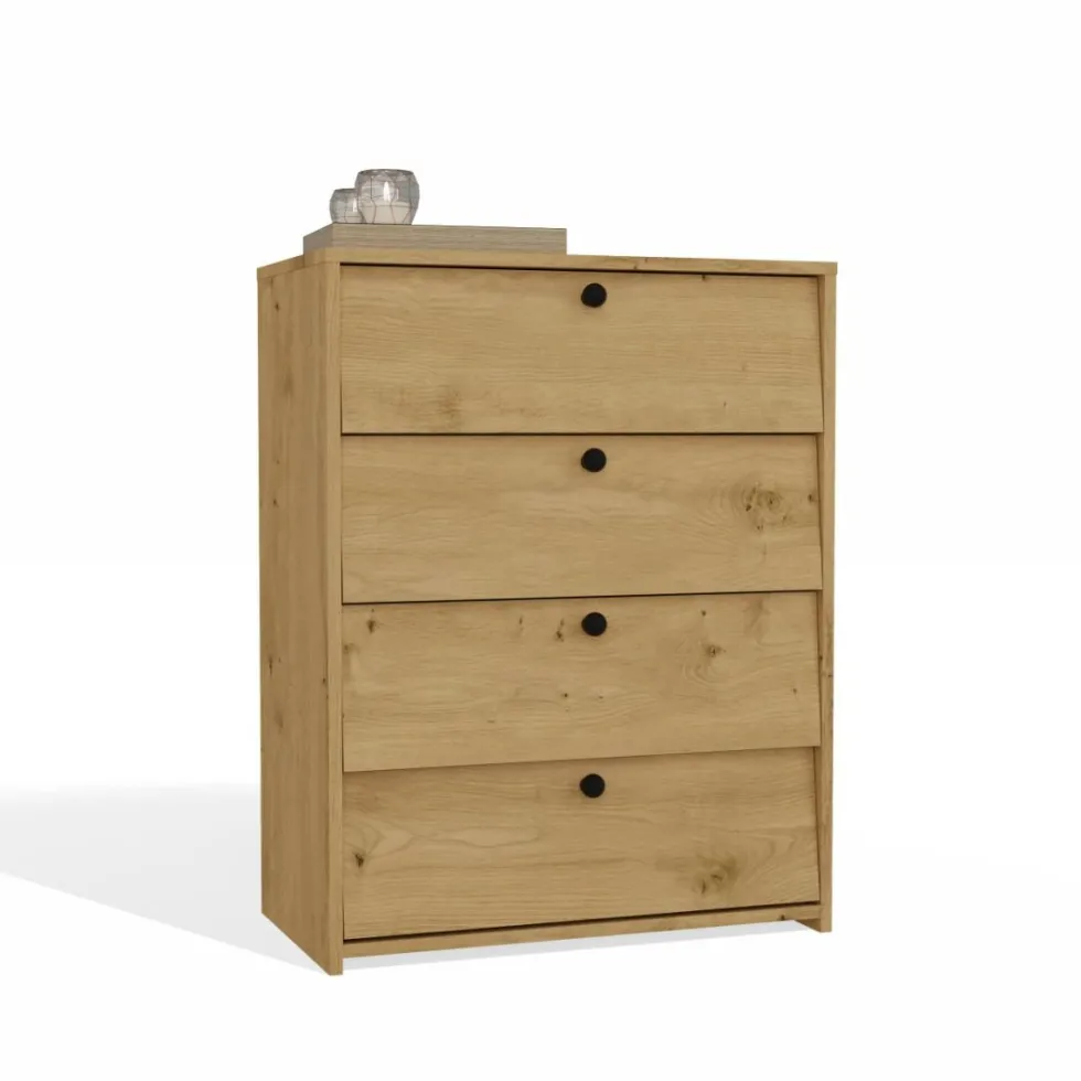 Scarpiera ingresso moderna 66x85cm rovere SCAT9