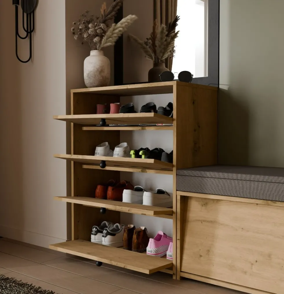 Scarpiera ingresso moderna 66x85cm rovere SCAT9