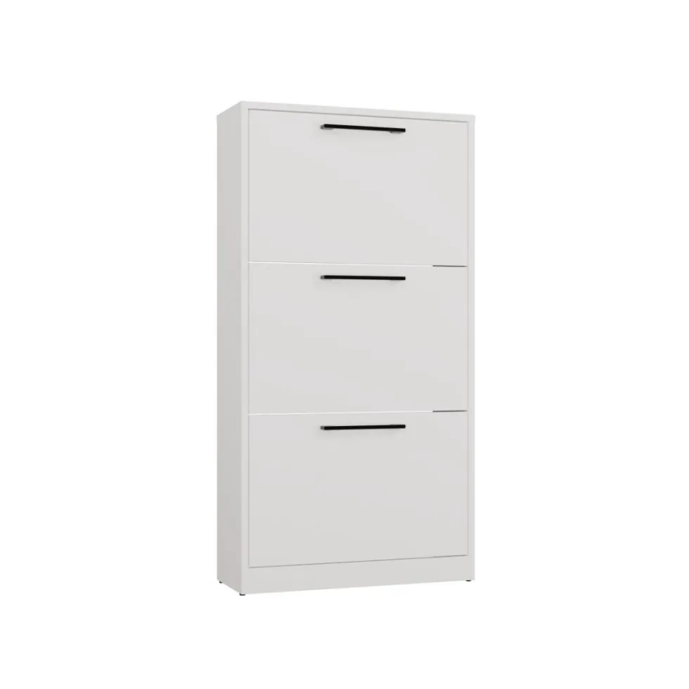 Scarpiera ingresso moderna 60x116x28 cm bianca SCAT3