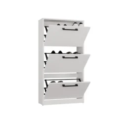 Scarpiera ingresso moderna 60x116x28 cm bianca SCAT3