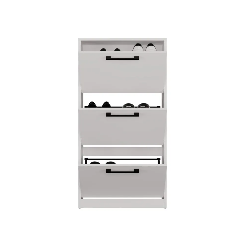 Scarpiera ingresso moderna 60x116x28 cm bianca SCAT3
