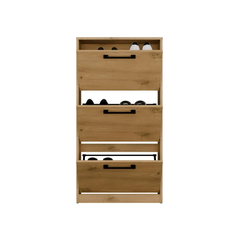 Scarpiera ingresso moderna 60x116x28 cm rovere SCAT3