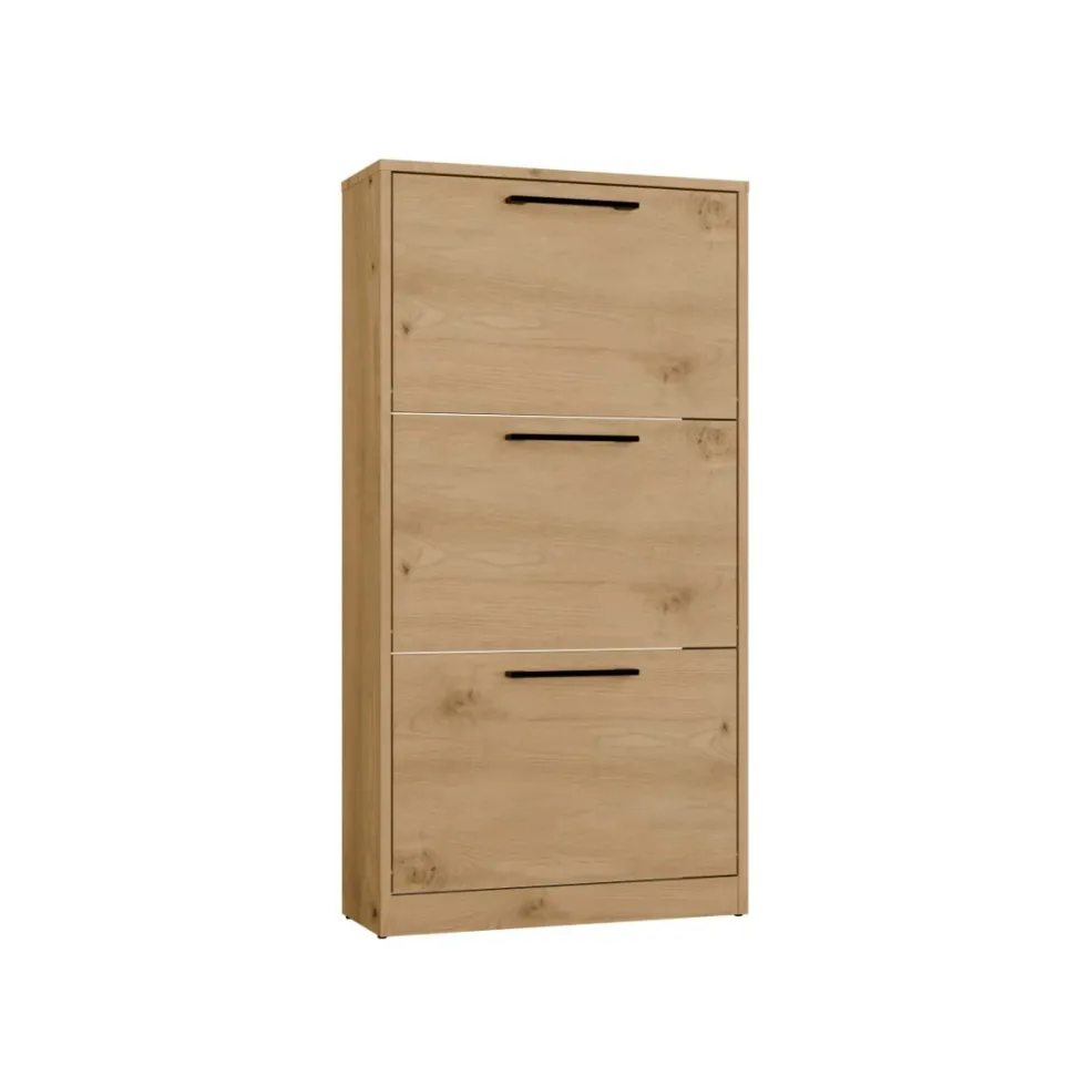 Scarpiera ingresso moderna 60x116x28 cm rovere SCAT3