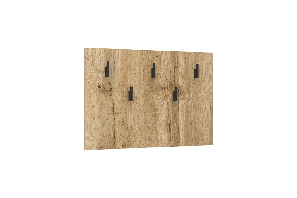 Scarpiera per ingresso con piccolo appendiabiti in rovere e grigio antracite IG24
