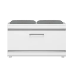 Scarpiera salvaspazio 85x45x35 con seduta bianca SCAT5