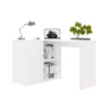 Scrivania angolare con 3 cassetti bianco opaco SCT20