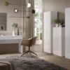 Scrivania da ufficio con cassetto 110x76 cm bianco lucido SCL1