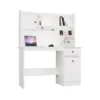 Scrivania moderna 120 cm con libreria bianco opaco SCT22