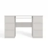 Scrivania moderna con cassetti 130x76x51 cm bianca SCT2