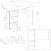 Scrivania moderna con 4 cassetti 98x76x51 cm bianco opaco SCT4