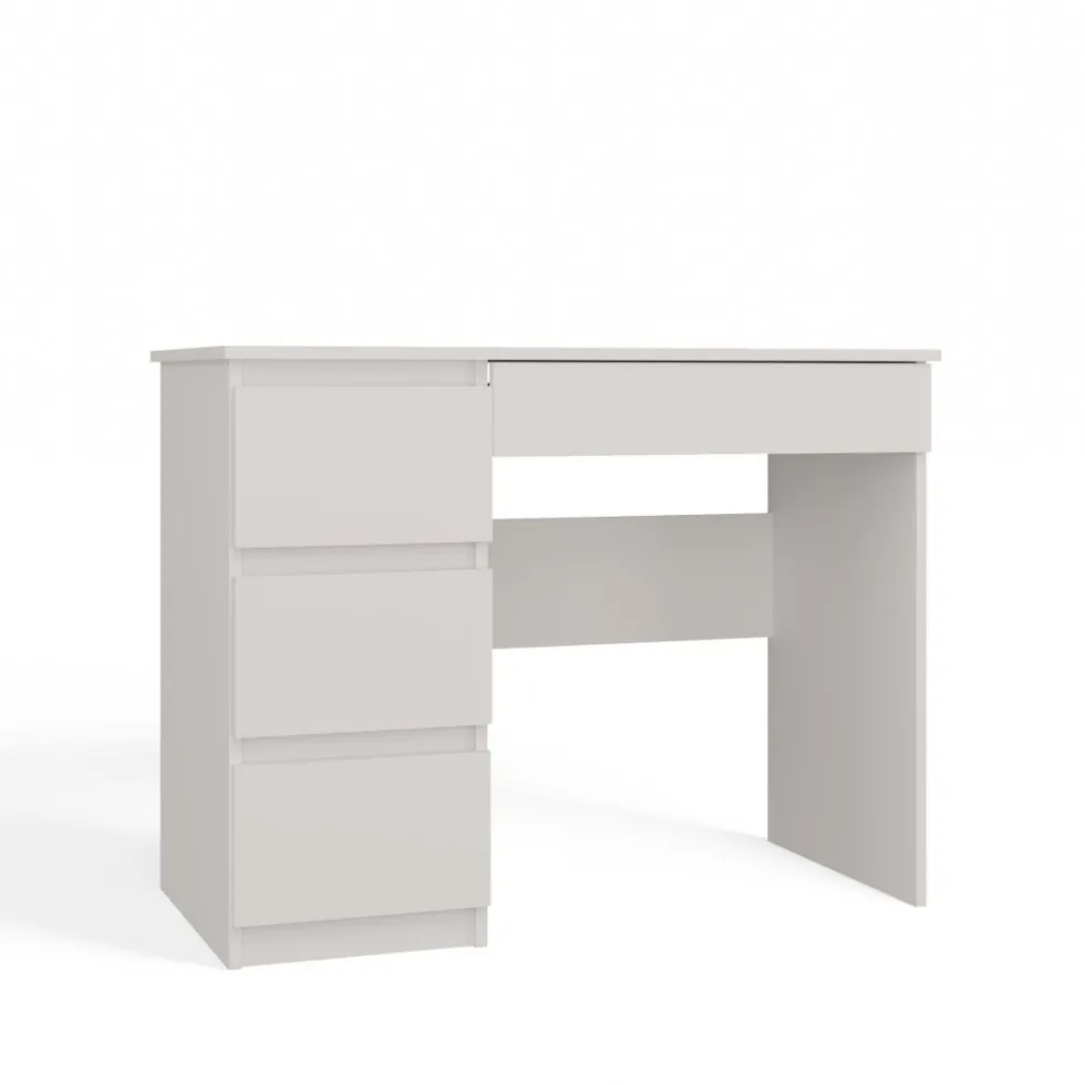 Scrivania moderna con 4 cassetti 98x76x51 cm bianco opaco SCT4