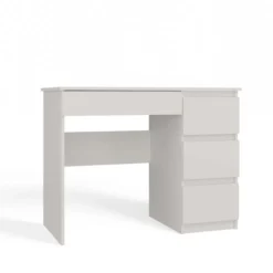 Scrivania moderna con 4 cassetti 98x76x51 cm bianco opaco SCT4