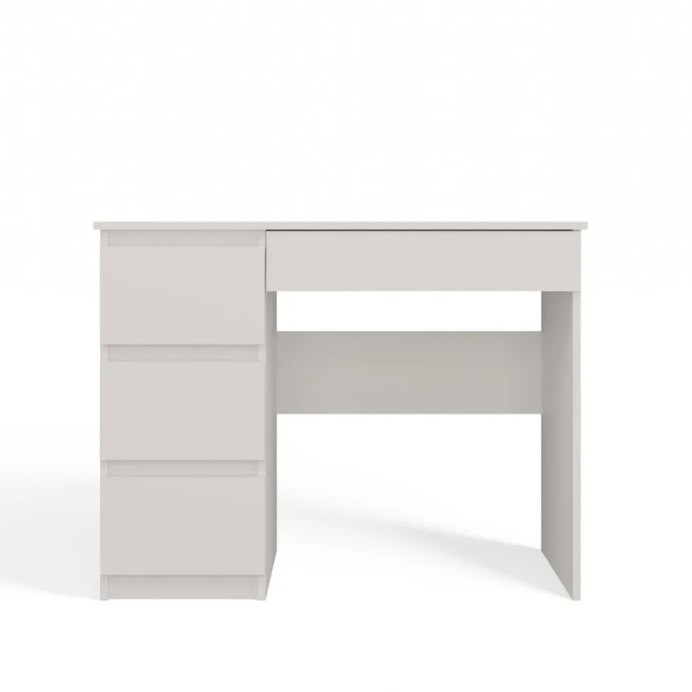 Scrivania moderna con 4 cassetti 98x76x51 cm bianco opaco SCT4