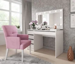Scrivania moderna 120x75cm bianco lucido SCLK1
