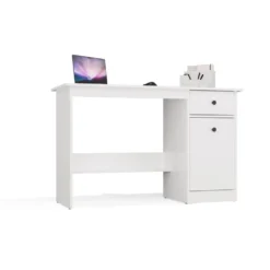 Scrivania moderna 120x75x45 cm con anta bianco opaco SCT21