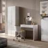 Scrivania piccola da ufficio con cassetto 78x76 cm bianco lucido SCL2