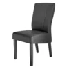 Sedia 46x99 in ecopelle moderna ampio schienale design geometrico grigio SDL1