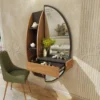 Set di mobili per camera matrimoniale con letto contenitore 160x200, LED, Grafite e Rovere CDLU41