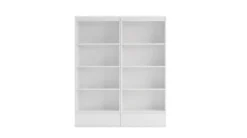 Set 2 Librerie Moderne 65x183x37 cm con cassetti bianco opaco LBT25