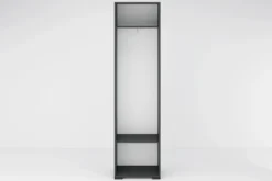 Set mobile ingresso con appendiabiti e specchio in rovere e grigio IG21