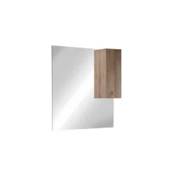 Specchiera bagno 120x110 cm con colonna e luce led SPL7