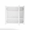 Specchio contenitore da bagno 60x60 cm con 3 ante con 6 ripiani bianco SPT2