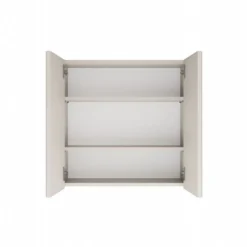 Specchio contenitore da bagno 60x60 cm con 2 ante beige cashmere SPT4