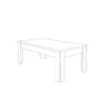 Tavolino da salotto moderno 122x45 cm rovere scuro TSL10