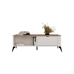 Tavolino da salotto 110X63X27 beige e rovere TST14