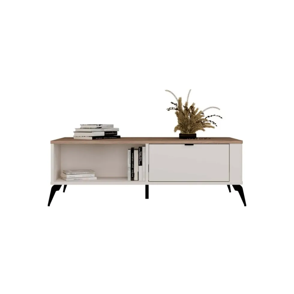 Tavolino da salotto 110X63X27 beige e rovere TST14