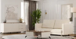 Tavolino da salotto 110X63X27 beige e rovere TST14