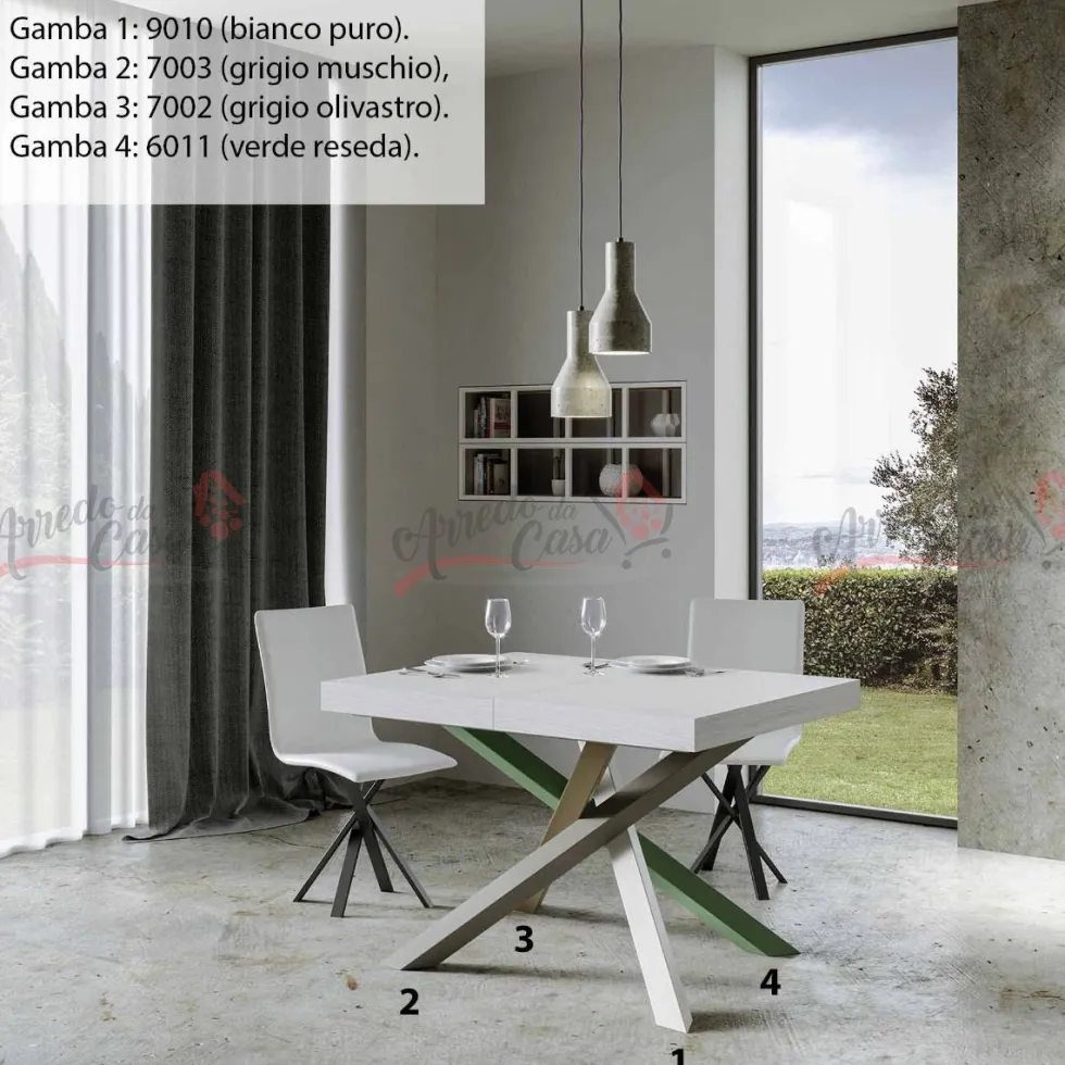 Tavolo allungabile moderno VLN MULTICOLOR 4A 130