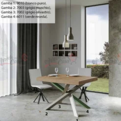 Tavolo allungabile moderno VLN MULTICOLOR 4A 130