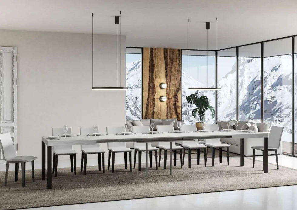 Tavolo allungabile 90×180 Telaio Antracite EVRD 180
