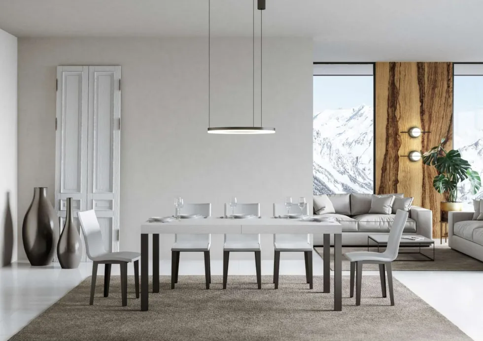Tavolo allungabile 90×180 Telaio Antracite EVRD 180