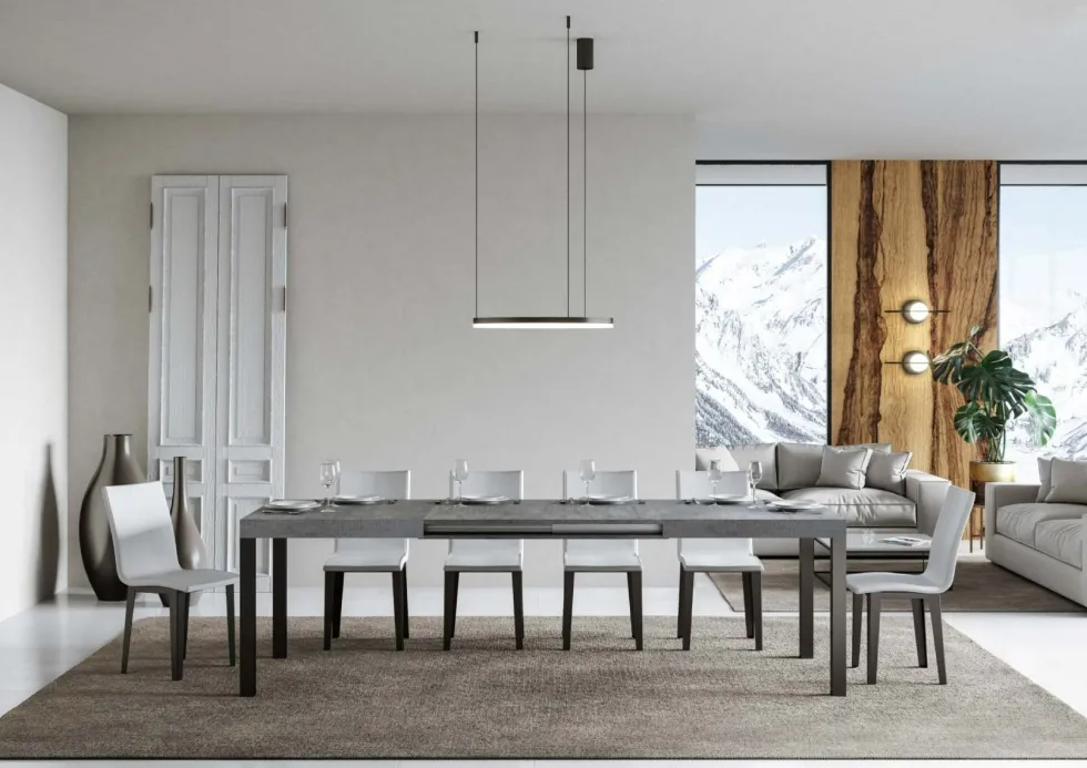 Tavolo allungabile 90×180 Telaio Antracite EVRD 180