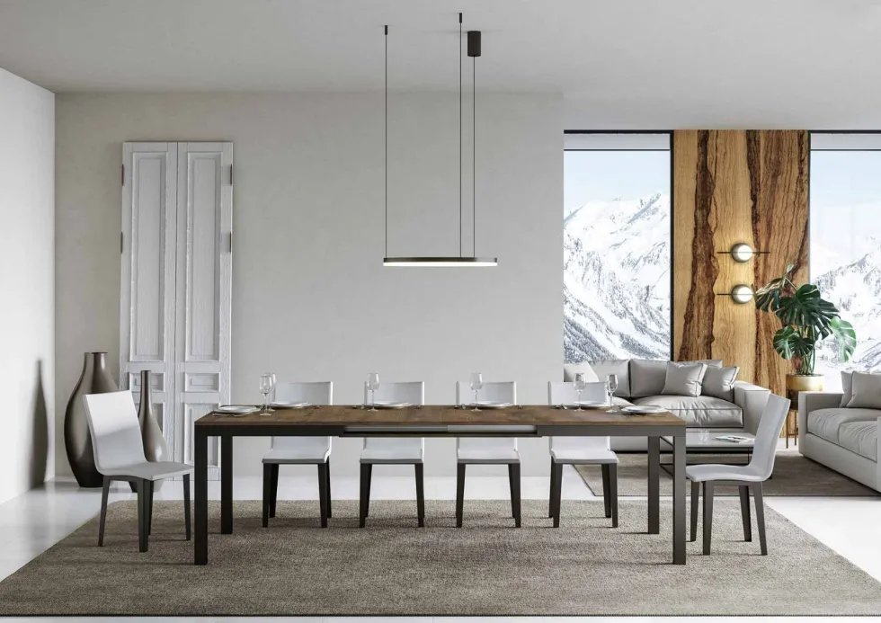 Tavolo allungabile 90×180 Telaio Antracite EVRD 180