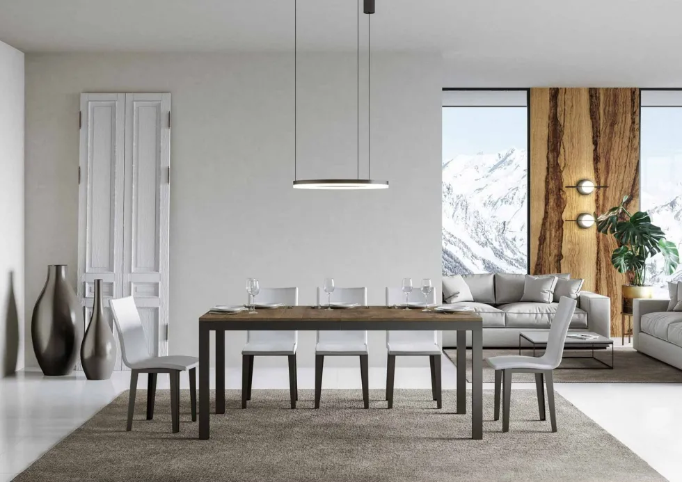Tavolo allungabile 90×180 Telaio Antracite EVRD 180