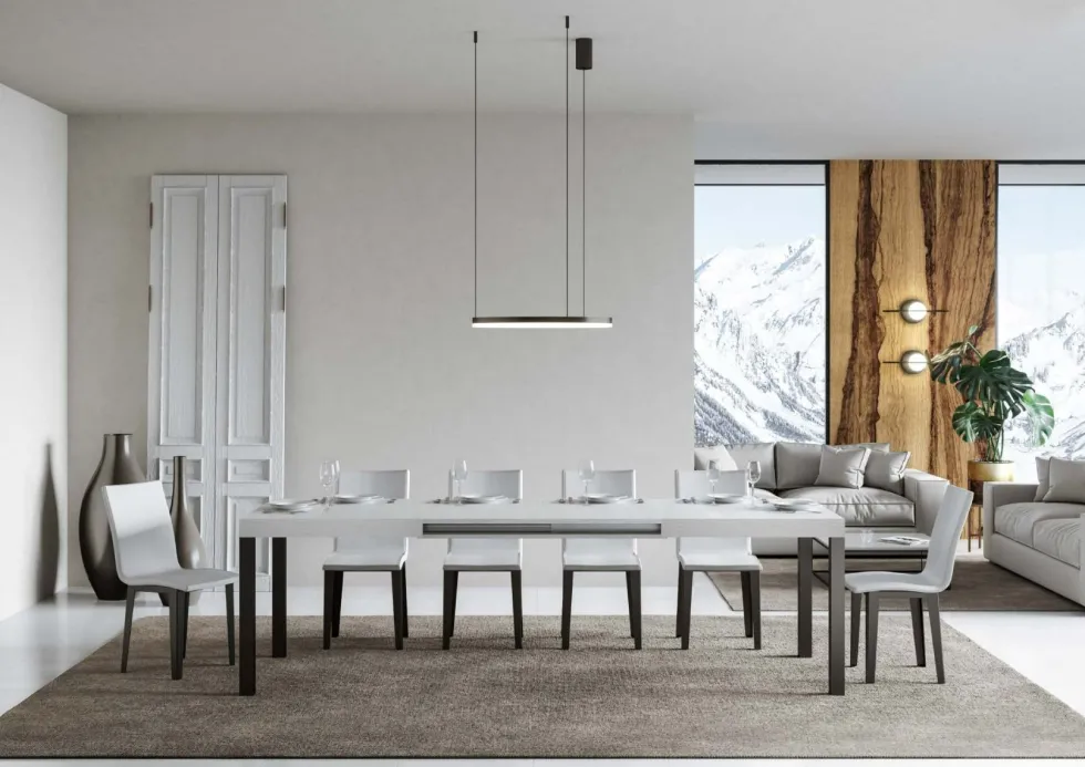 Tavolo allungabile 90×180 Telaio Antracite EVRD 180