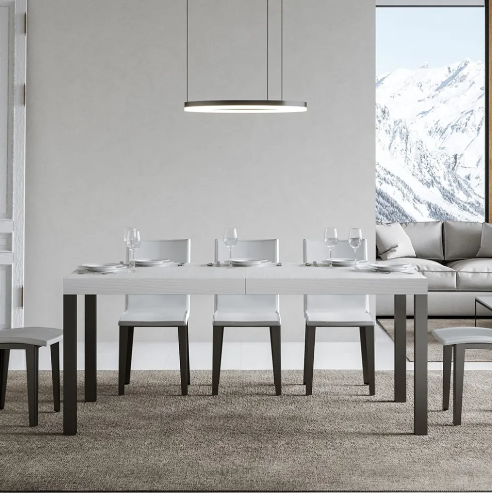Tavolo allungabile 90×180 Telaio Antracite EVRD 180