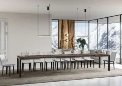 Tavolo allungabile 90×180 Telaio Antracite EVRD 180
