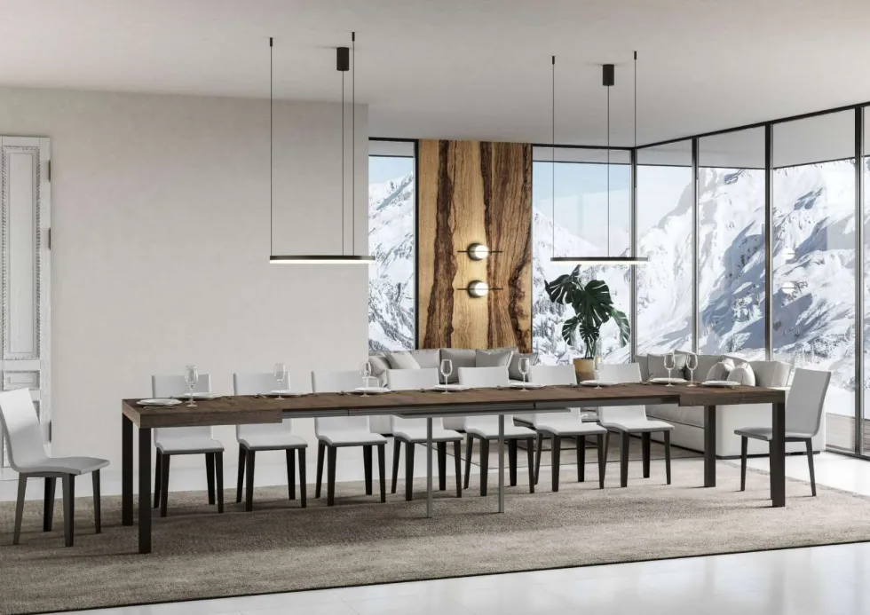 Tavolo allungabile 90×180 Telaio Antracite EVRD 180