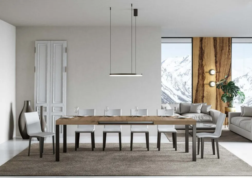 Tavolo allungabile 90×180 Telaio Antracite EVRD 180
