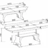 Tavolo alzabile e allungabile da pranzo TI7