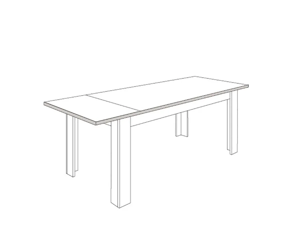 Tavolo da cucina allungabile 137x90 cm bianco opaco TCL23